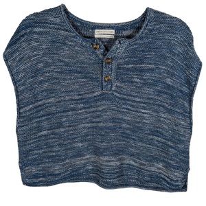 Urban Outfitters Blue Knit Crop High Sweater Tank Top Size Small Petite